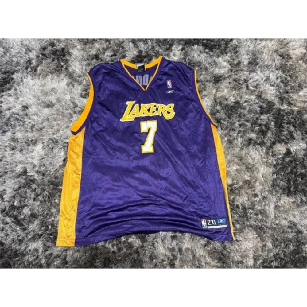 Men's Lamar Odom Los Angeles Lakers #7 Jersey 2XL Multicolor Sleeveless‎